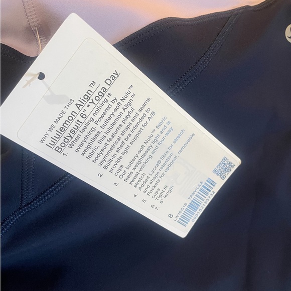 Lululemon Align, Body Suit 6” Shorts length, size 8, NWT - Picture 7 of 8